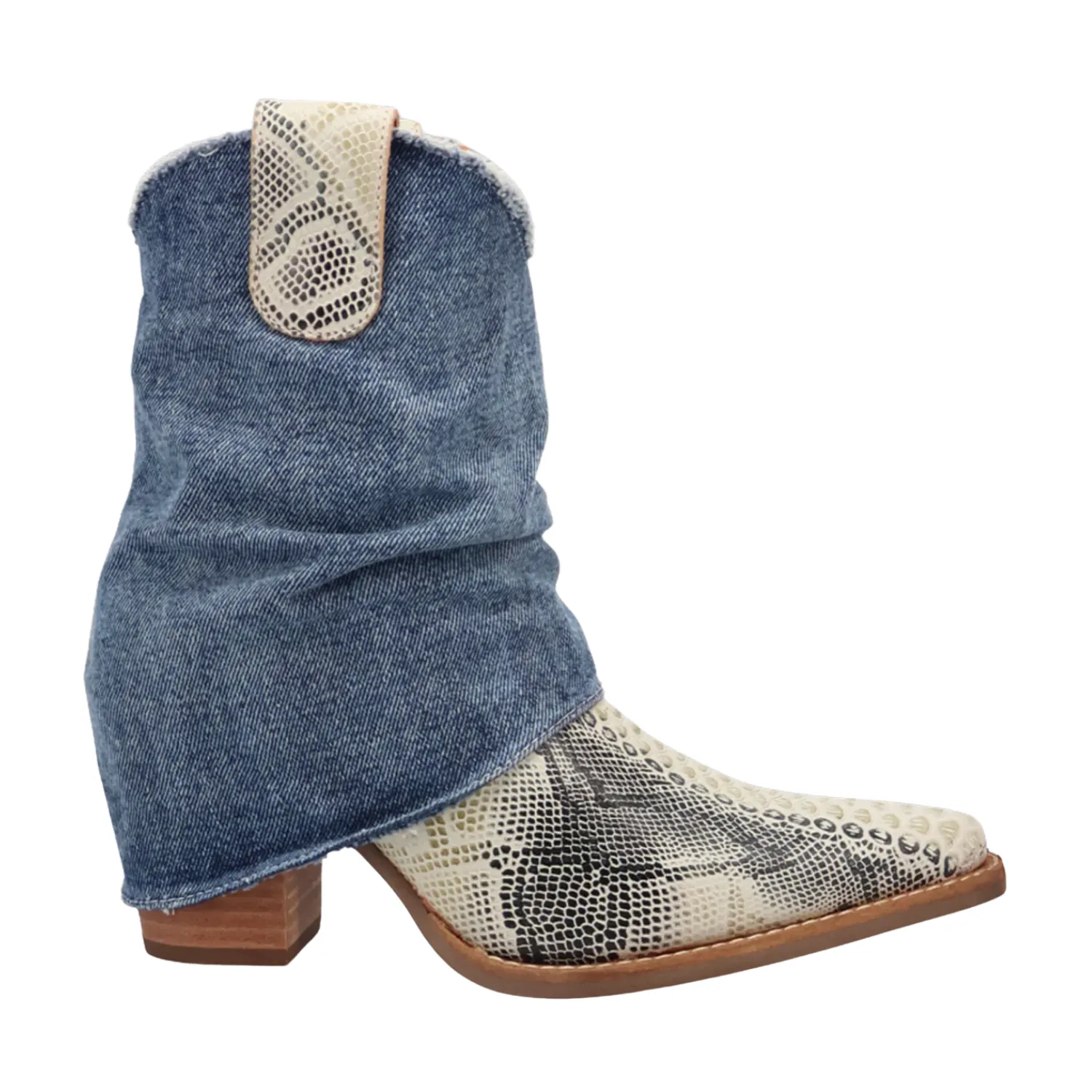 Denim Dream leather Bootie