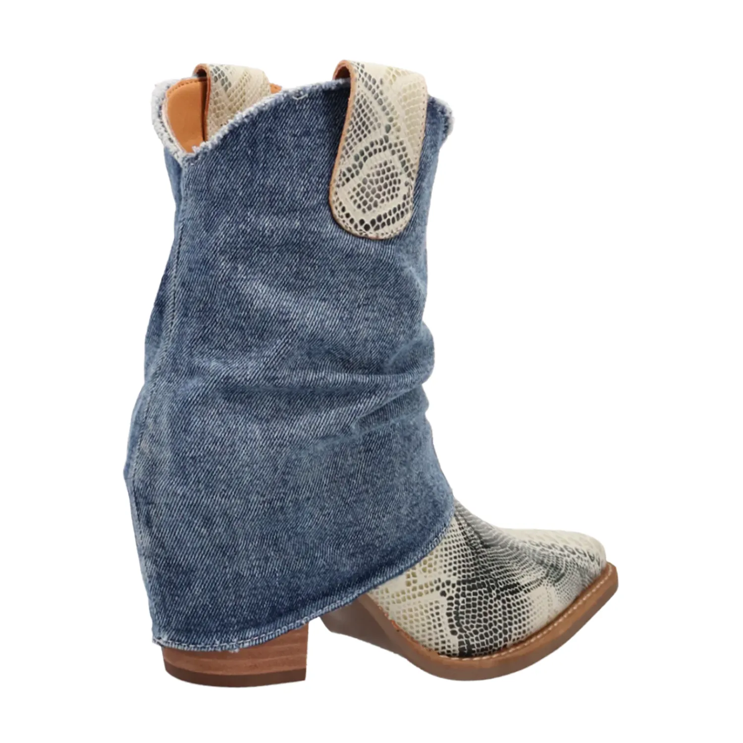 Denim Dream leather Bootie
