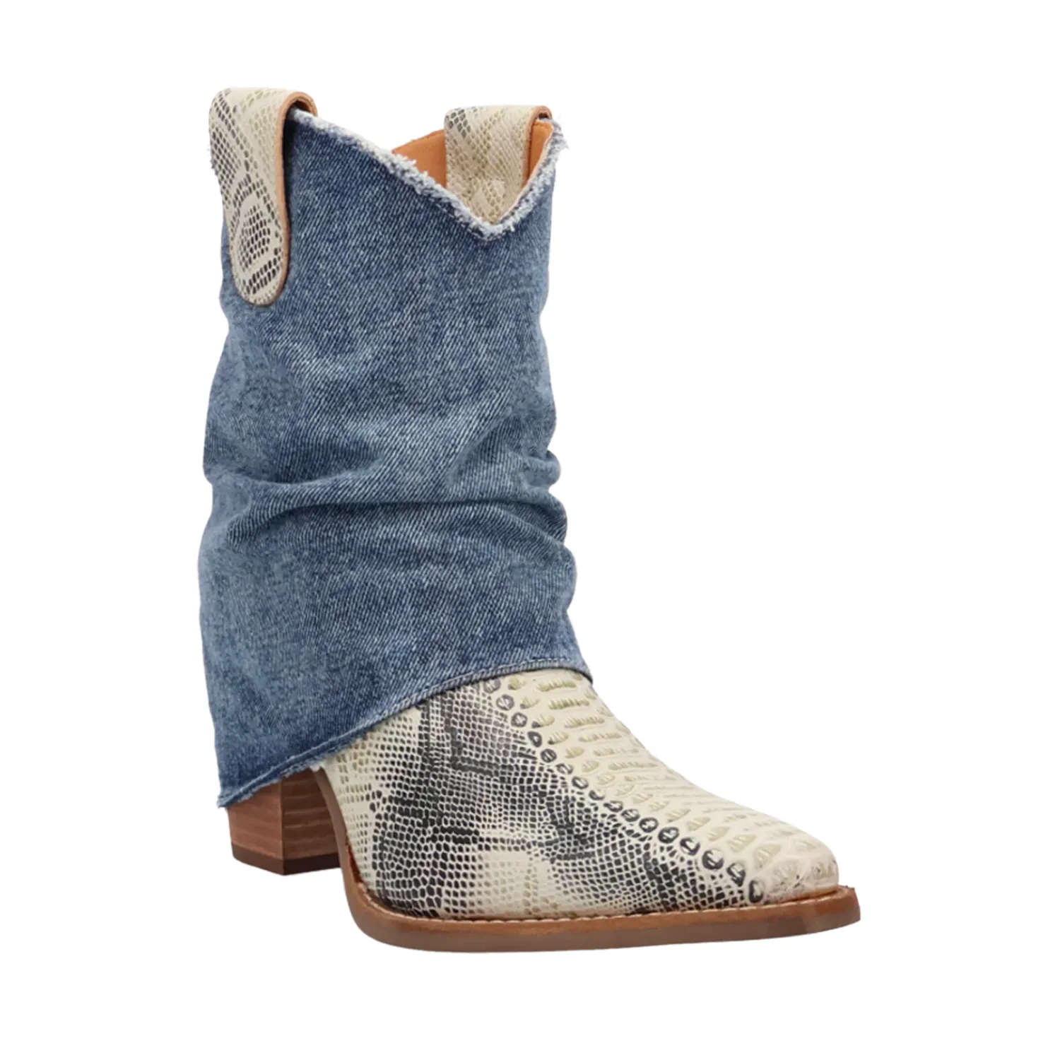 Denim Dream leather Bootie