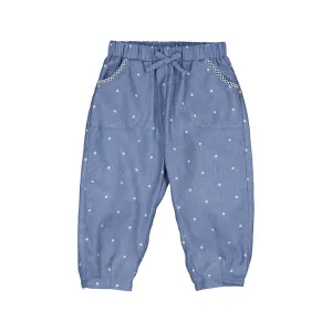 Mayoral Baby Girl Denim Polka Dot Jogger Pant