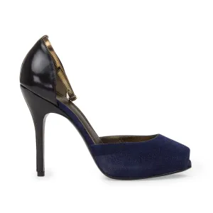 PURPLE PEEP TOE W/ ANKLE STRAP HEELS