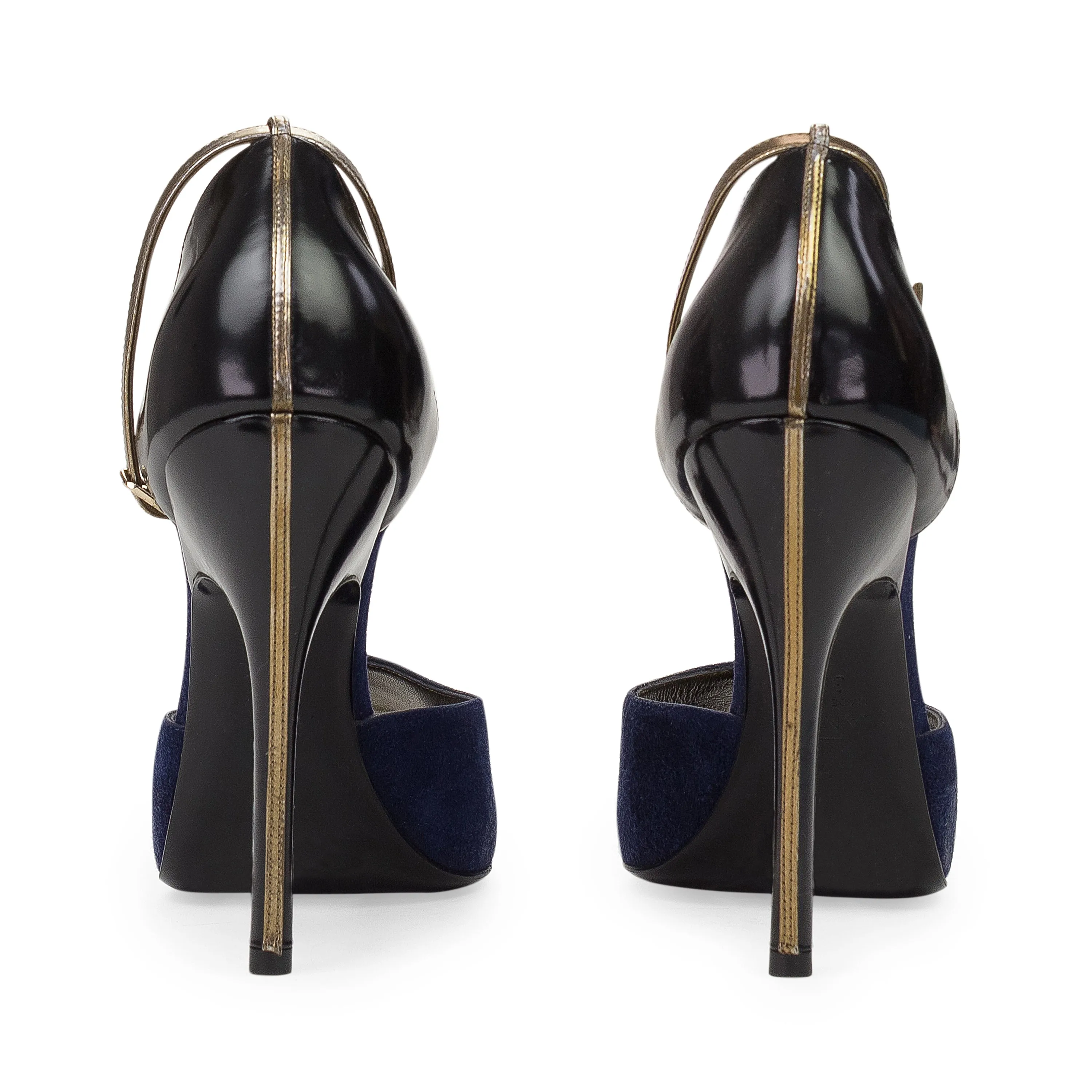 PURPLE PEEP TOE W/ ANKLE STRAP HEELS