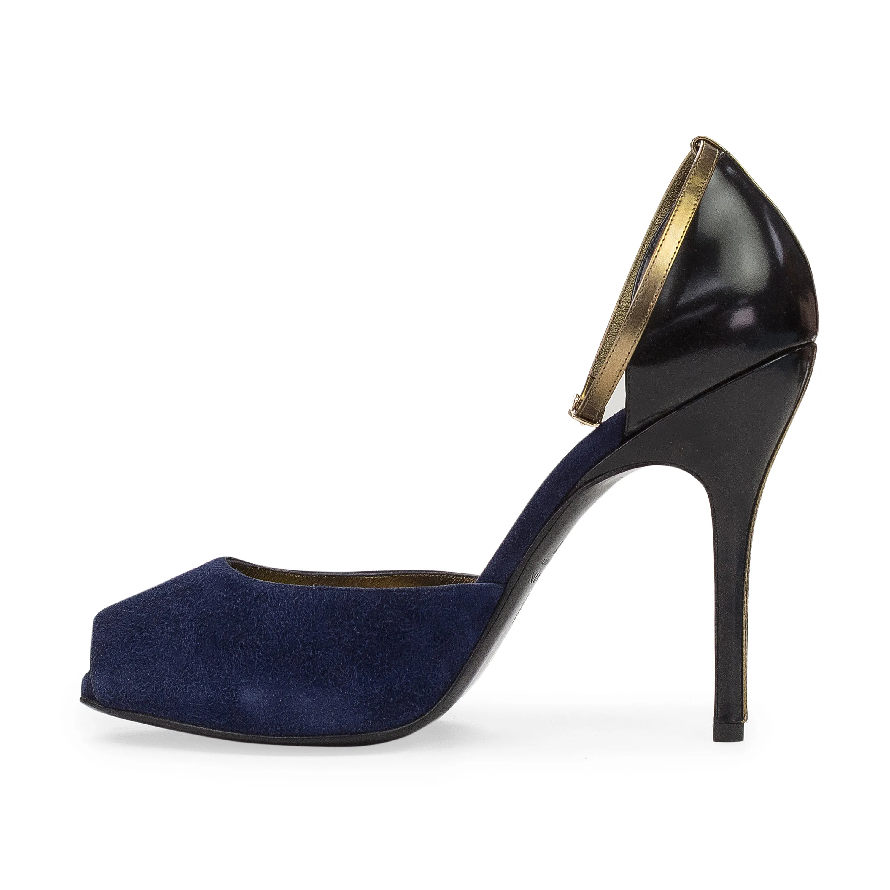 PURPLE PEEP TOE W/ ANKLE STRAP HEELS