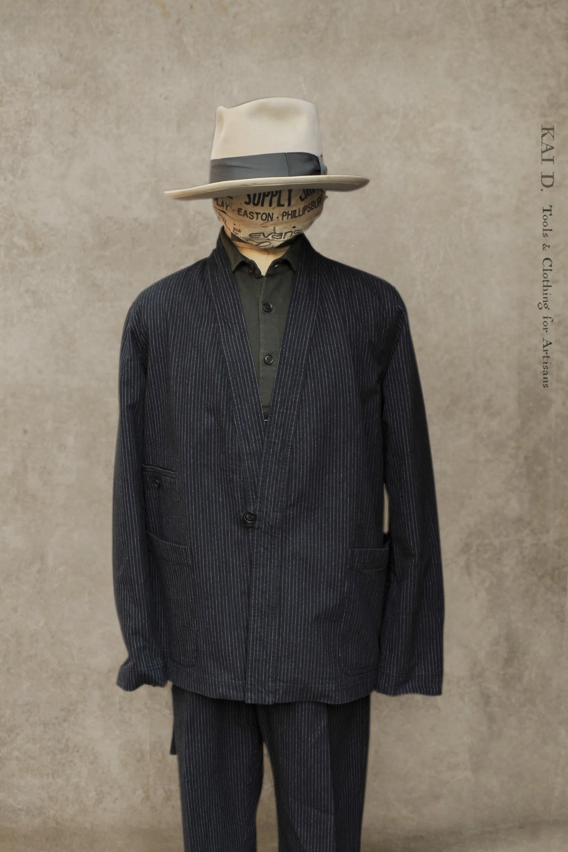 Scarecrow's Jacket - Cotton Black Pin - M, XL