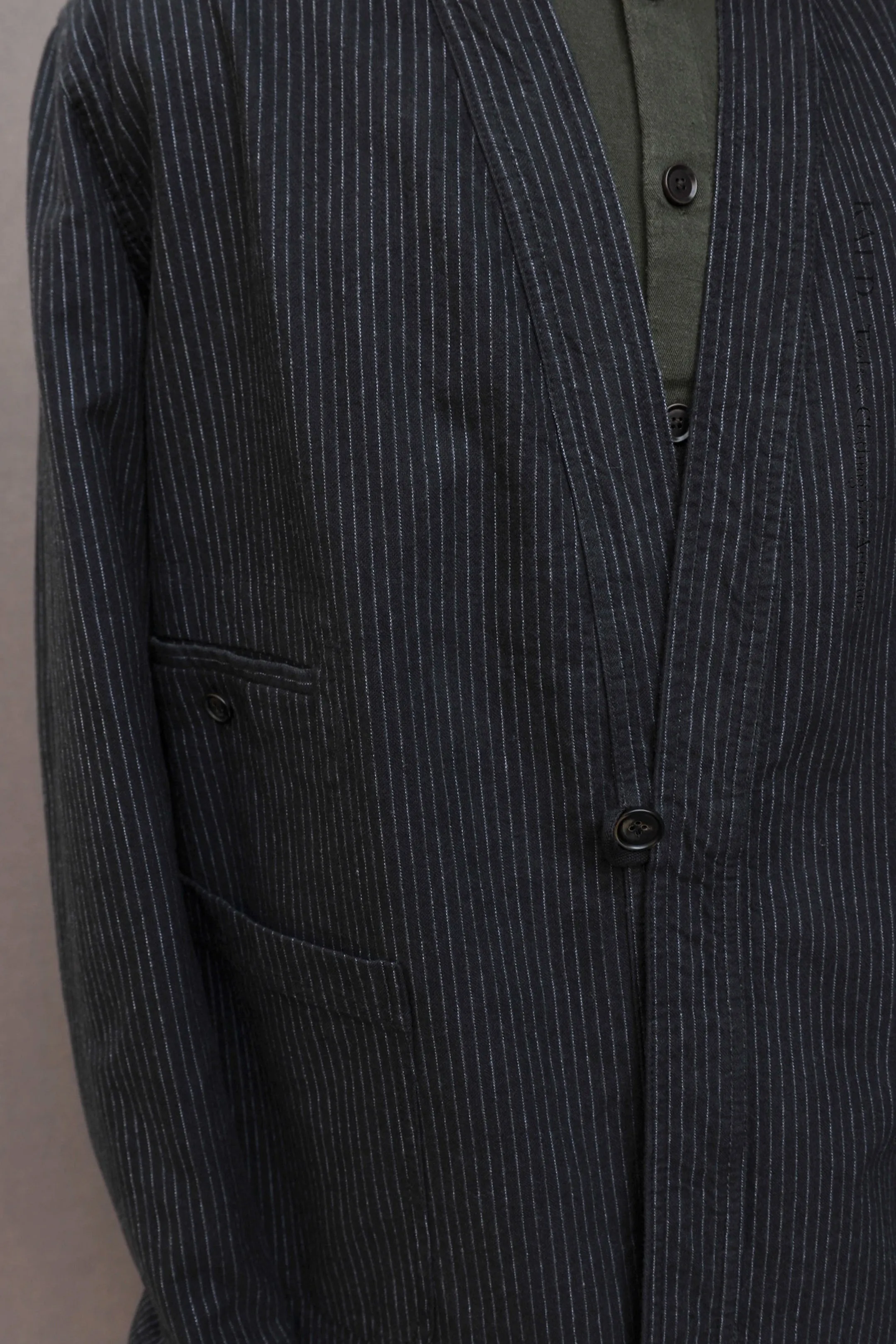 Scarecrow's Jacket - Cotton Black Pin - M, XL