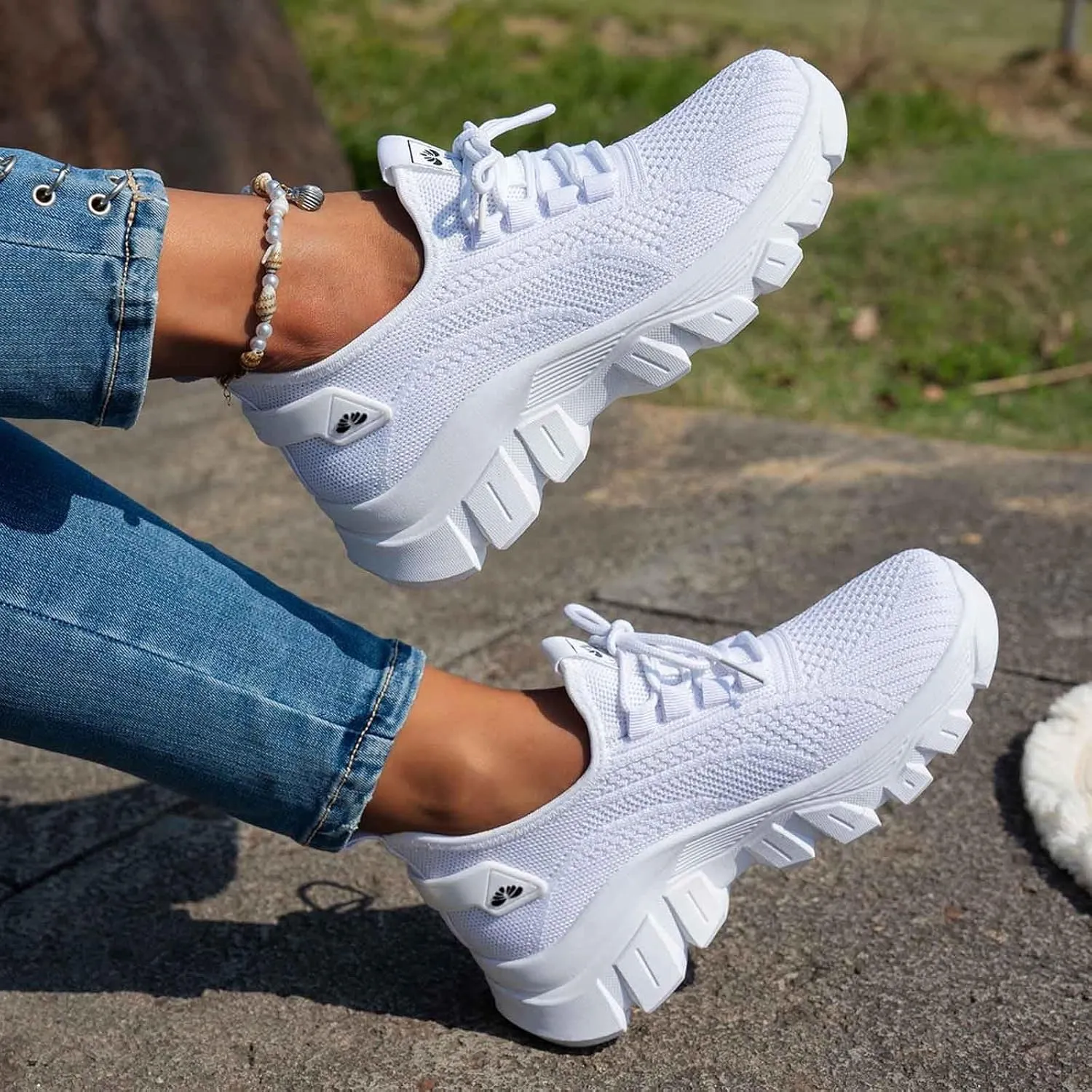 Women's Sneakers Casual Athletic Shoes with Lace Up Design Everyday Comfort and Style Thick Sole Versatile Teal and